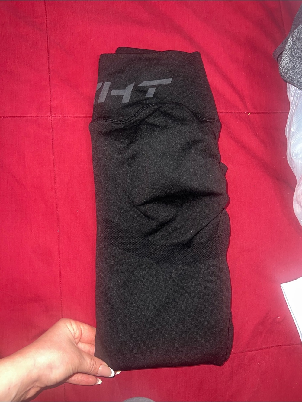 ECHT Black High-Waist Scrunch Performance Leggings